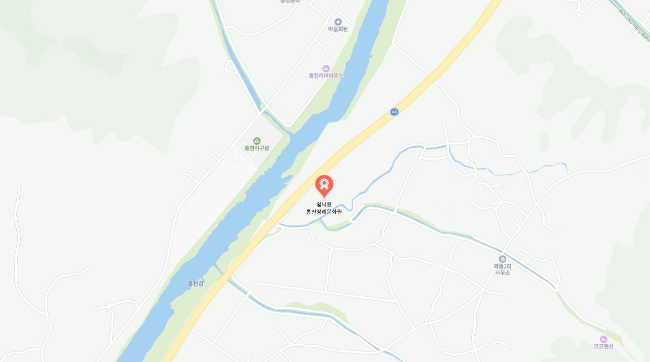 홍천 쉴낙원 위치 지도